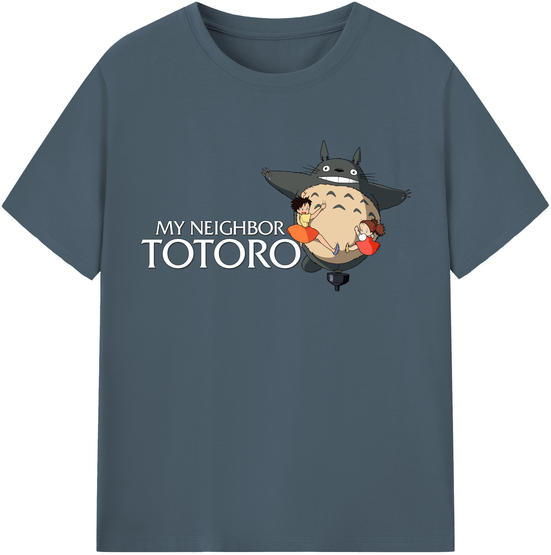 （画像用） となりのトトロ 草壁メイ 草壁サツキ My Neighbor Totoro Satsuki Kusakabe Mei Kusakabe 綿100％半袖Tシャツ（フロントプリント）